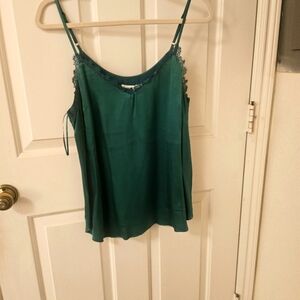 Anthropologie Floreat Green tank top Size L